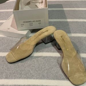 Clear Slide Sandals by Cinderella shoe